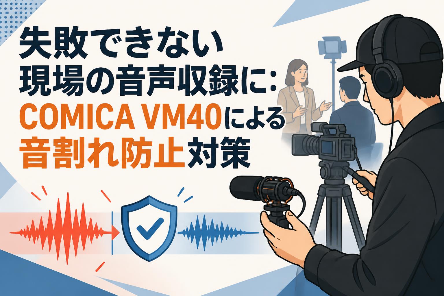 失敗できない現場の音声収録に：COMICA VM40による音割れ防止対策