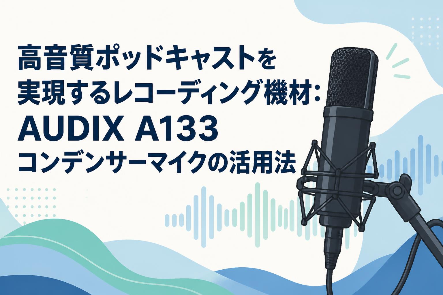 高音質ポッドキャストを実現するレコーディング機材：AUDIX A133コンデンサーマイクの活用法