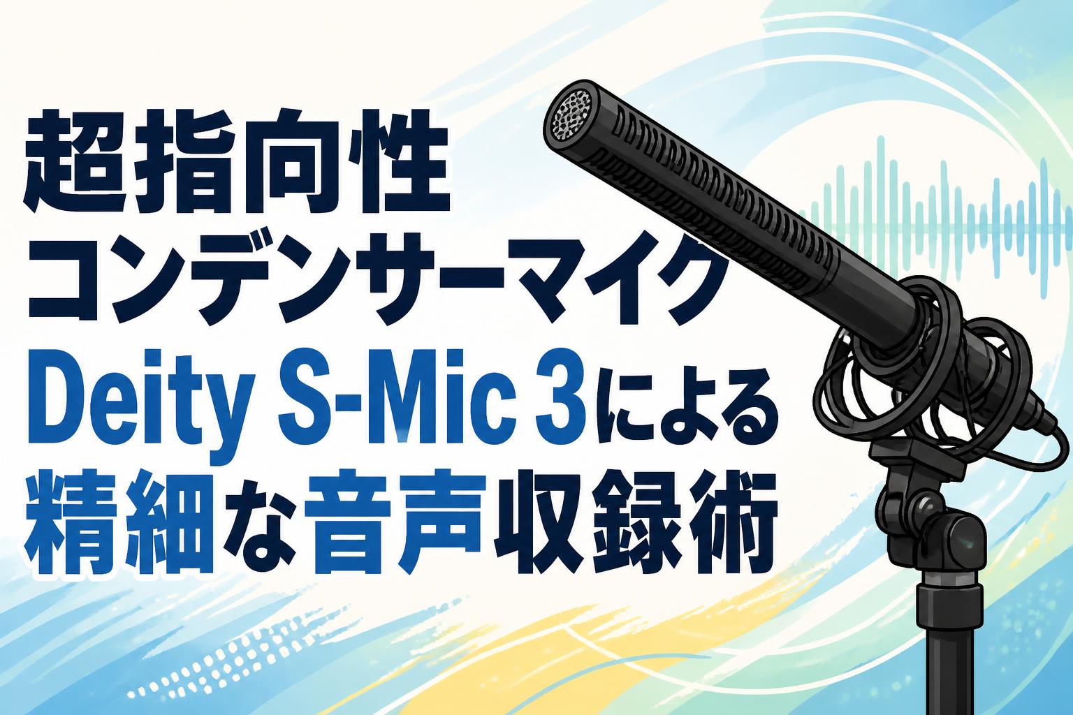 超指向性コンデンサーマイクDeity S-Mic 3による精細な音声収録術