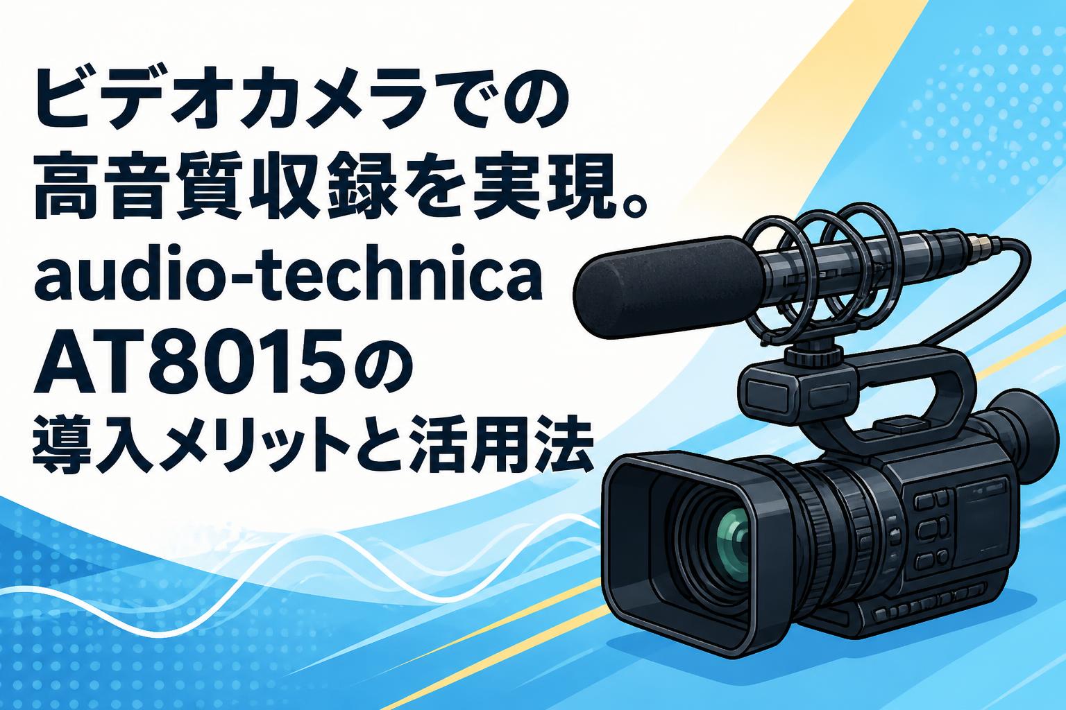 ビデオカメラでの高音質収録を実現。audio-technica AT8015の導入メリットと活用法