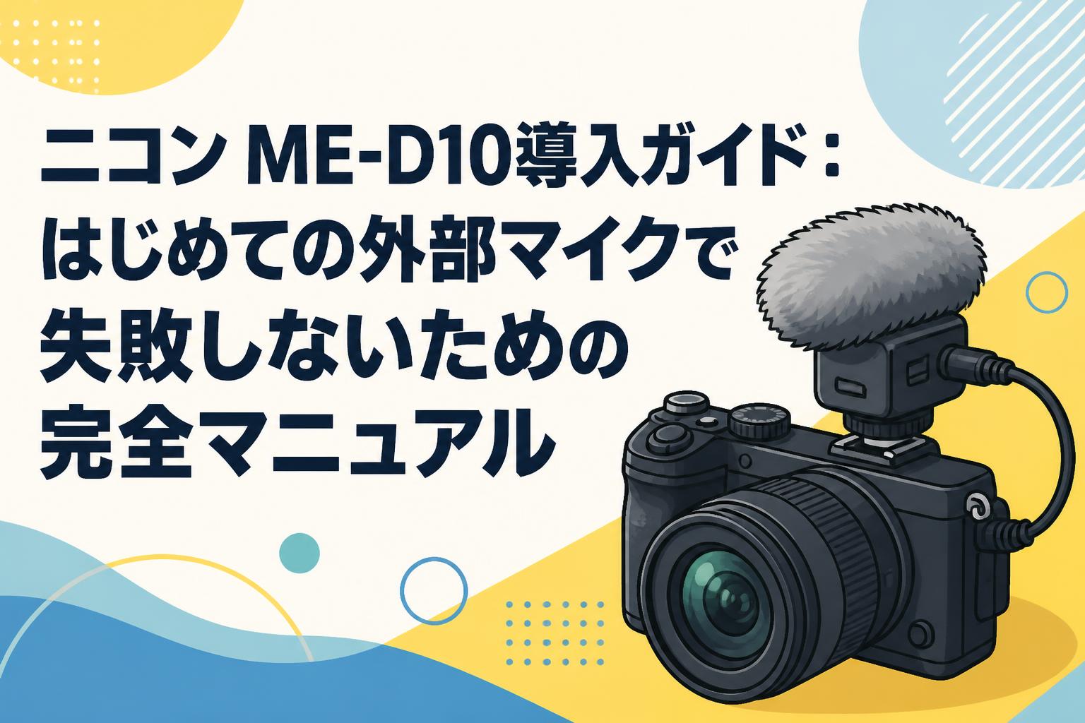 ニコン ME-D10導入ガイド：はじめての外部マイクで失敗しないための完全マニュアル