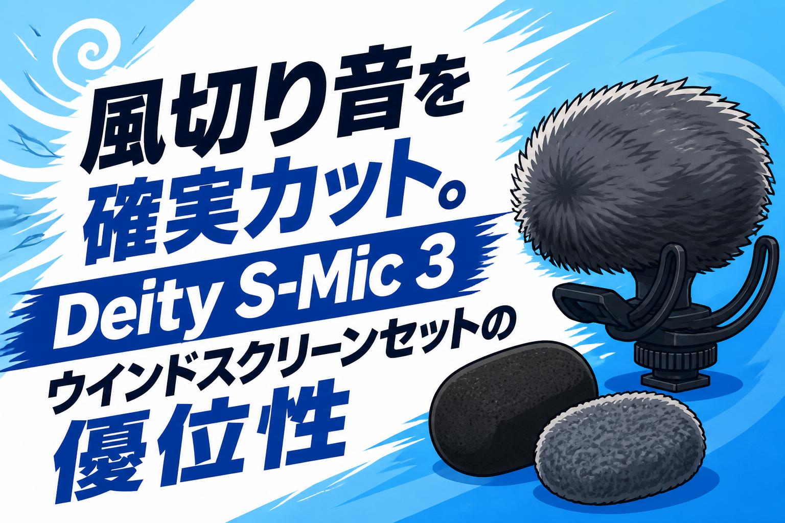 風切り音を確実カット。Deity S-Mic 3ウインドスクリーンセットの優位性