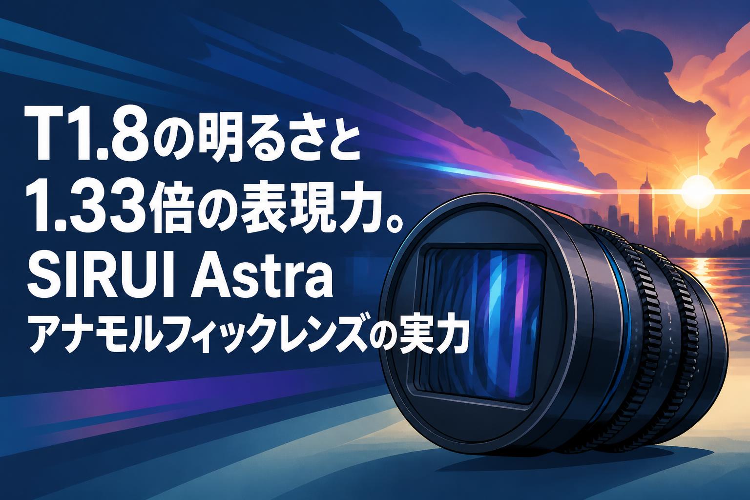T1.8の明るさと1.33倍の表現力。SIRUI Astraアナモルフィックレンズの実力