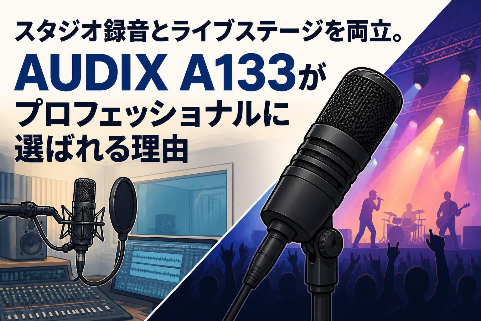 スタジオ録音とライブステージを両立。AUDIX A133がプロフェッショナルに選ばれる理由