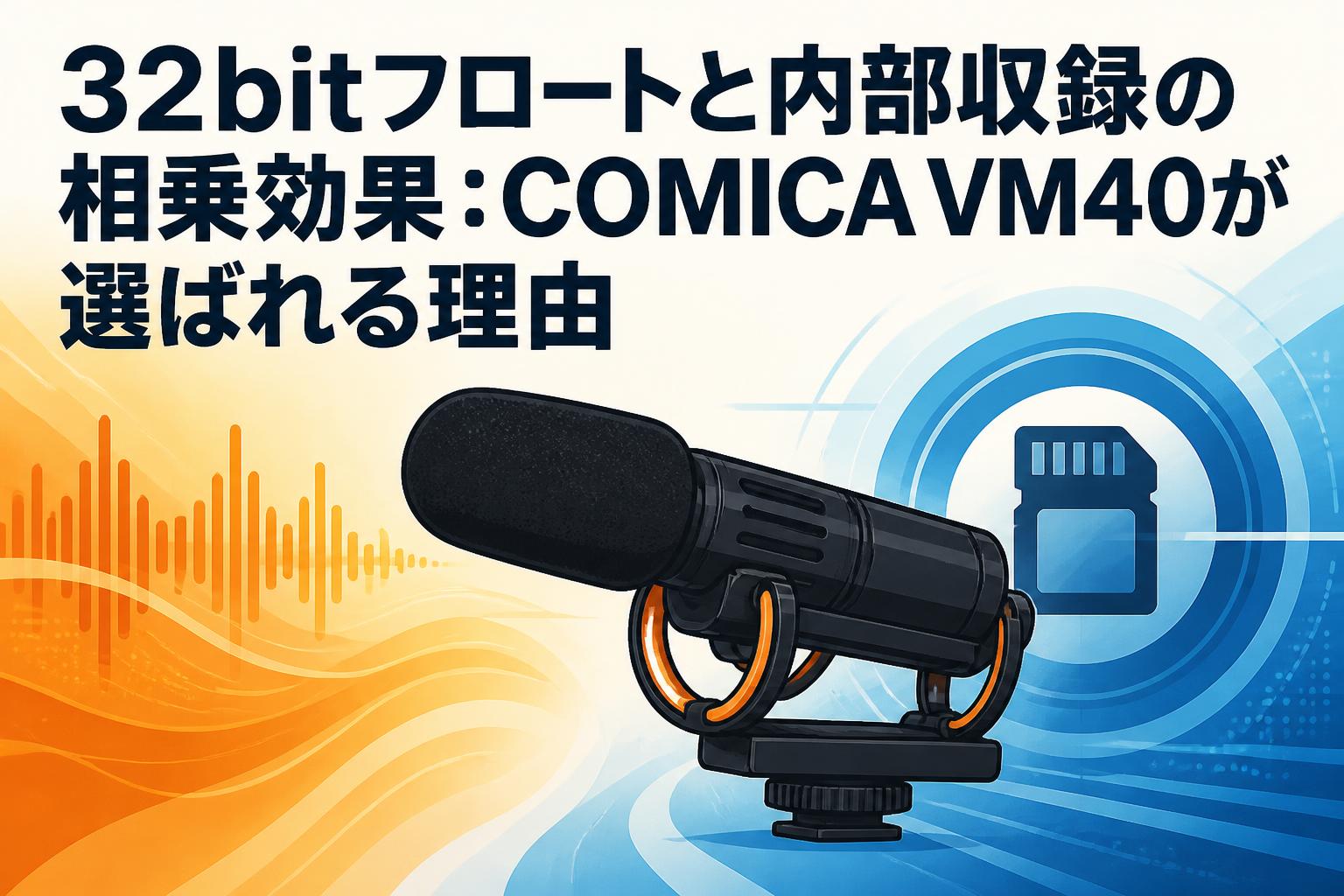 32bitフロートと内部収録の相乗効果：COMICA VM40が選ばれる理由