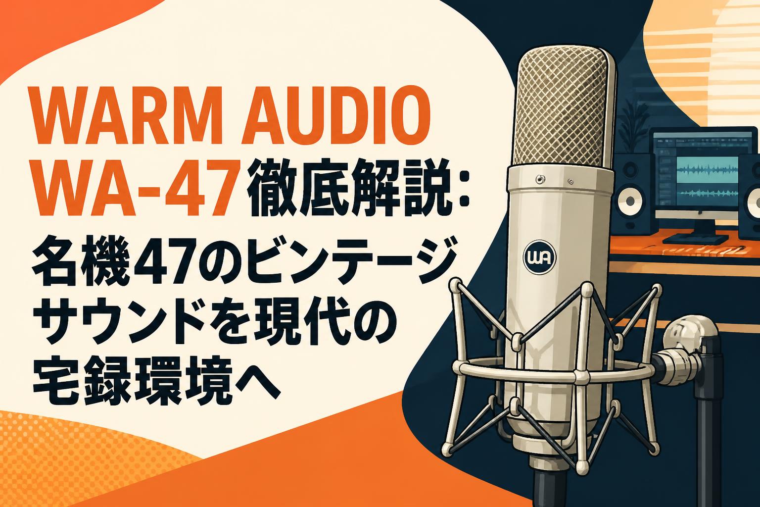 WARM AUDIO WA-47徹底解説：名機47のビンテージサウンドを現代の宅録環境へ