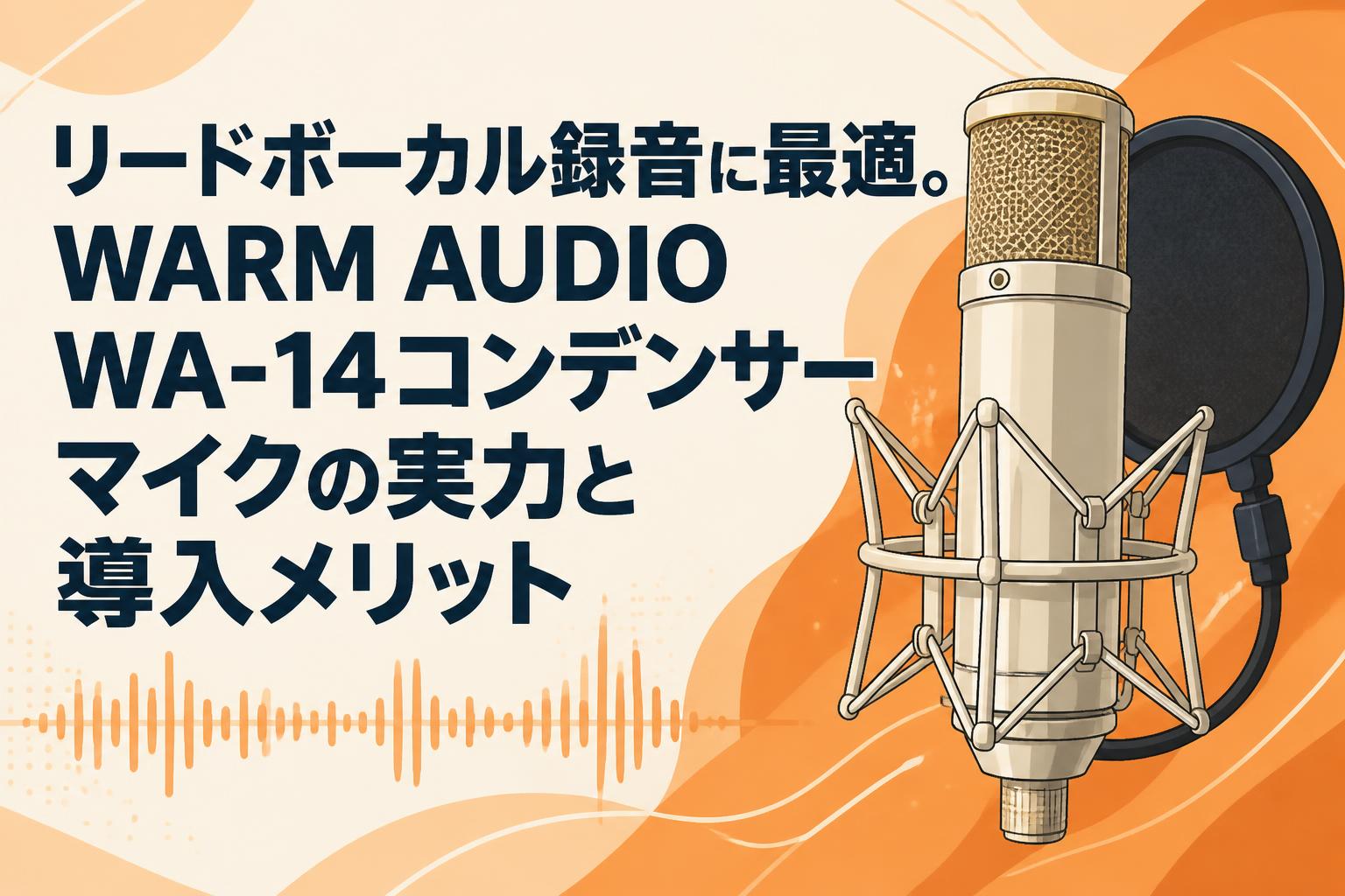 リードボーカル録音に最適。WARM AUDIO WA-14コンデンサーマイクの実力と導入メリット