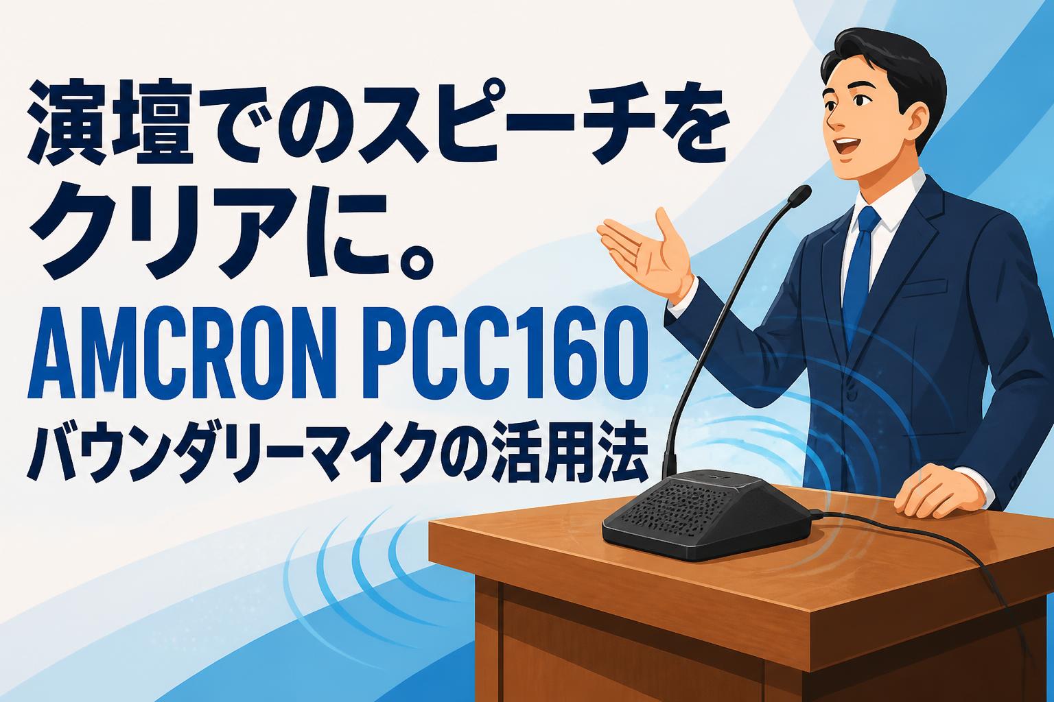 演壇でのスピーチをクリアに。AMCRON PCC160バウンダリーマイクの活用法