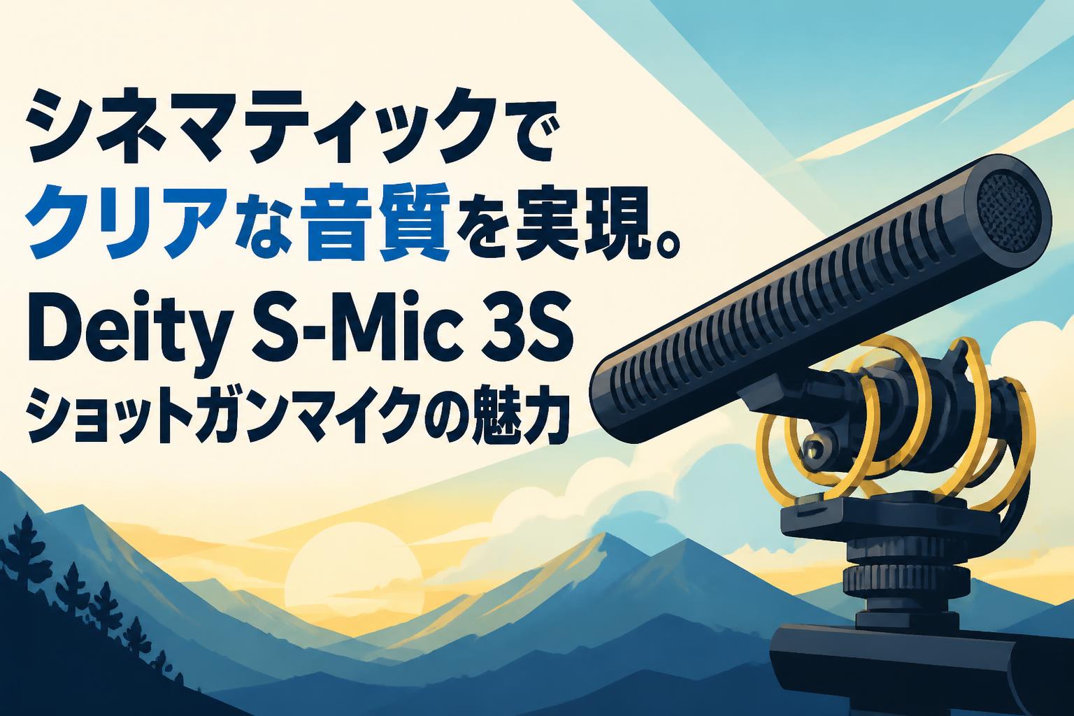 シネマティックでクリアな音質を実現。Deity S-Mic 3Sショットガンマイクの魅力
