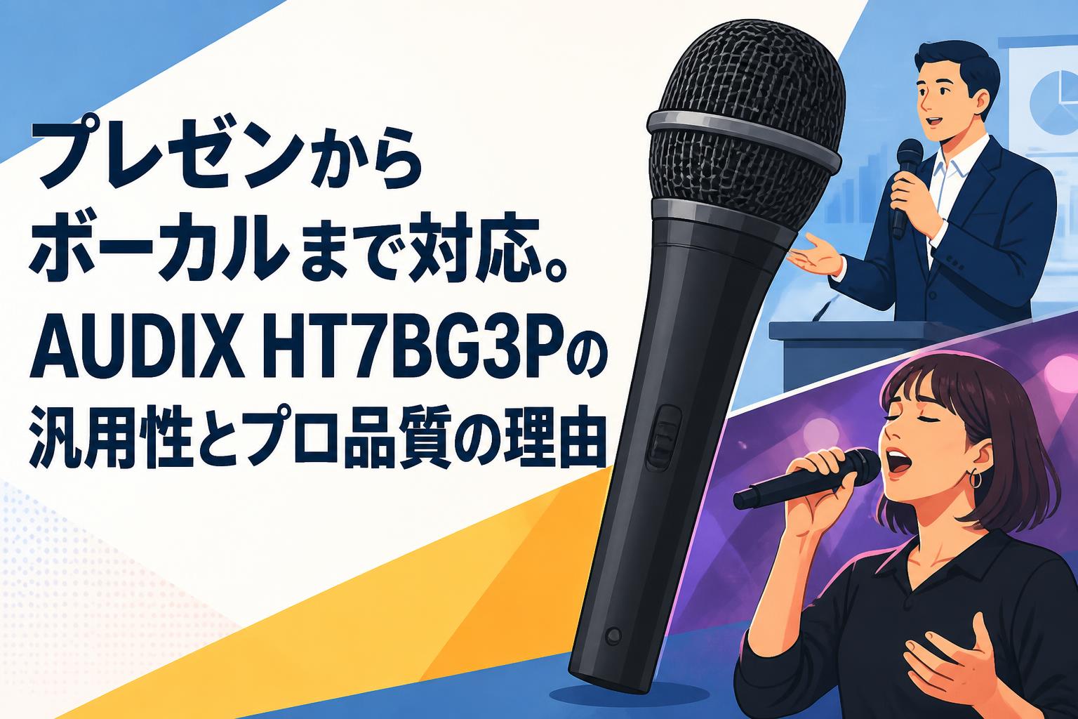 プレゼンからボーカルまで対応。AUDIX HT7BG3Pの汎用性とプロ品質の理由