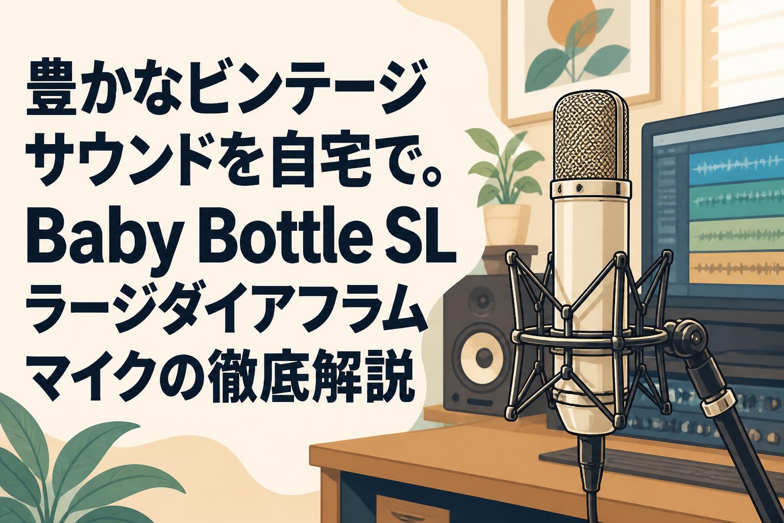 豊かなビンテージサウンドを自宅で。Baby Bottle SLラージダイアフラムマイクの徹底解説
