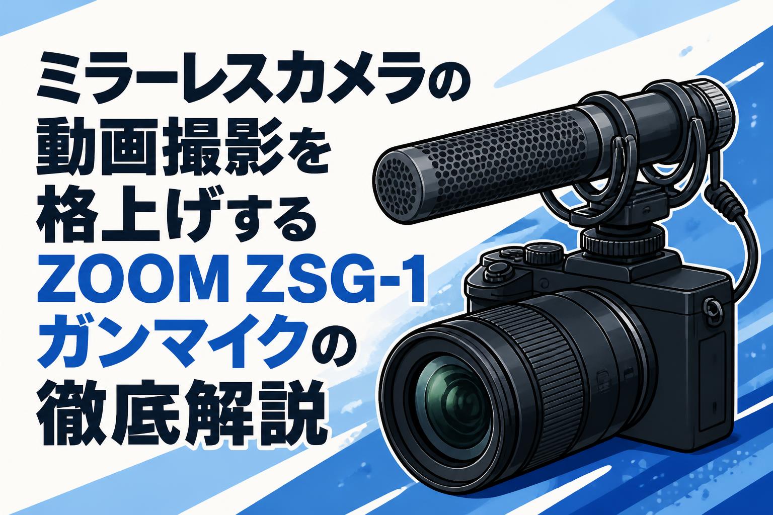 ミラーレスカメラの動画撮影を格上げするZOOM ZSG-1ガンマイクの徹底解説