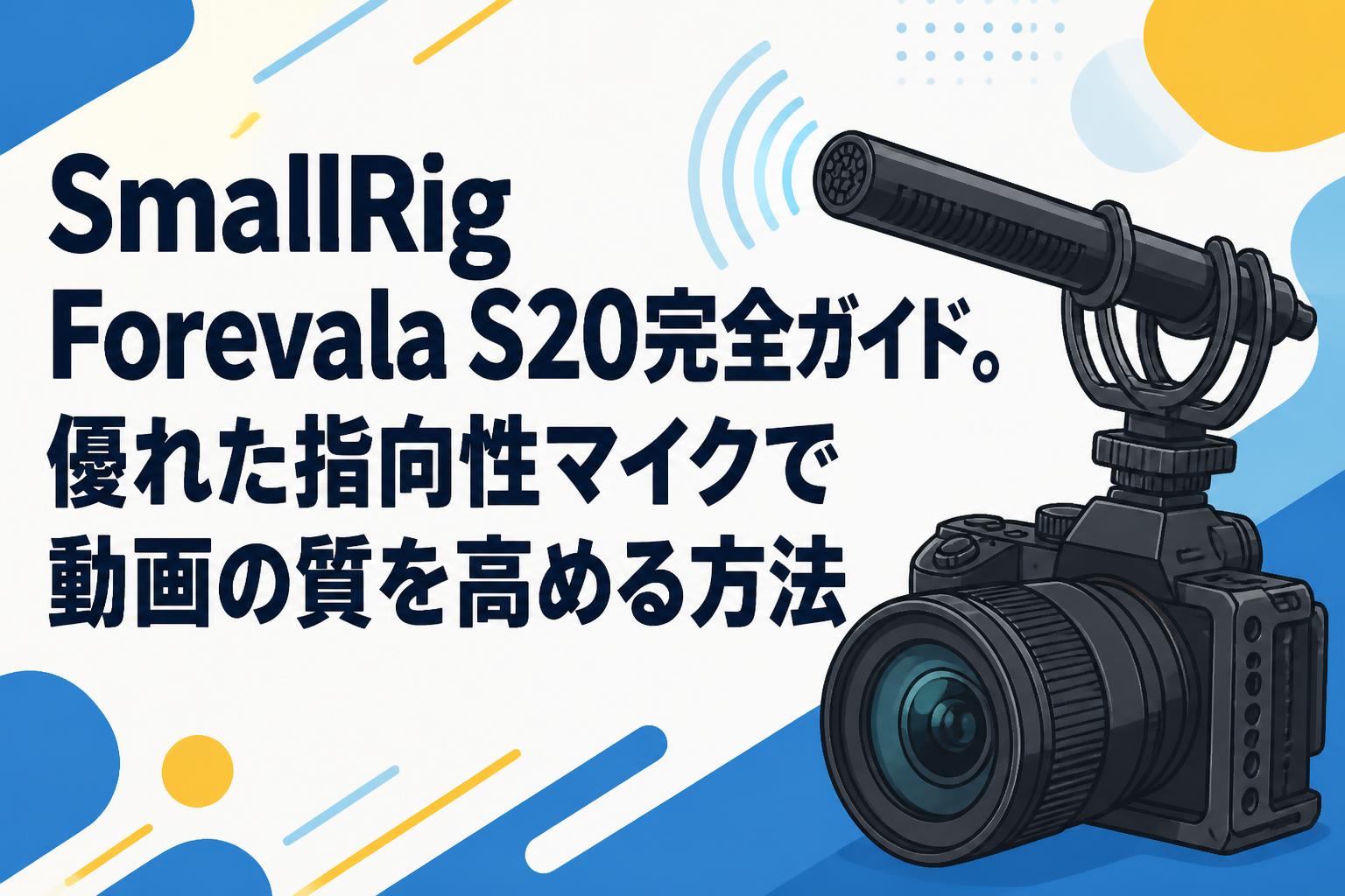 SmallRig Forevala S20完全ガイド。優れた指向性マイクで動画の質を高める方法