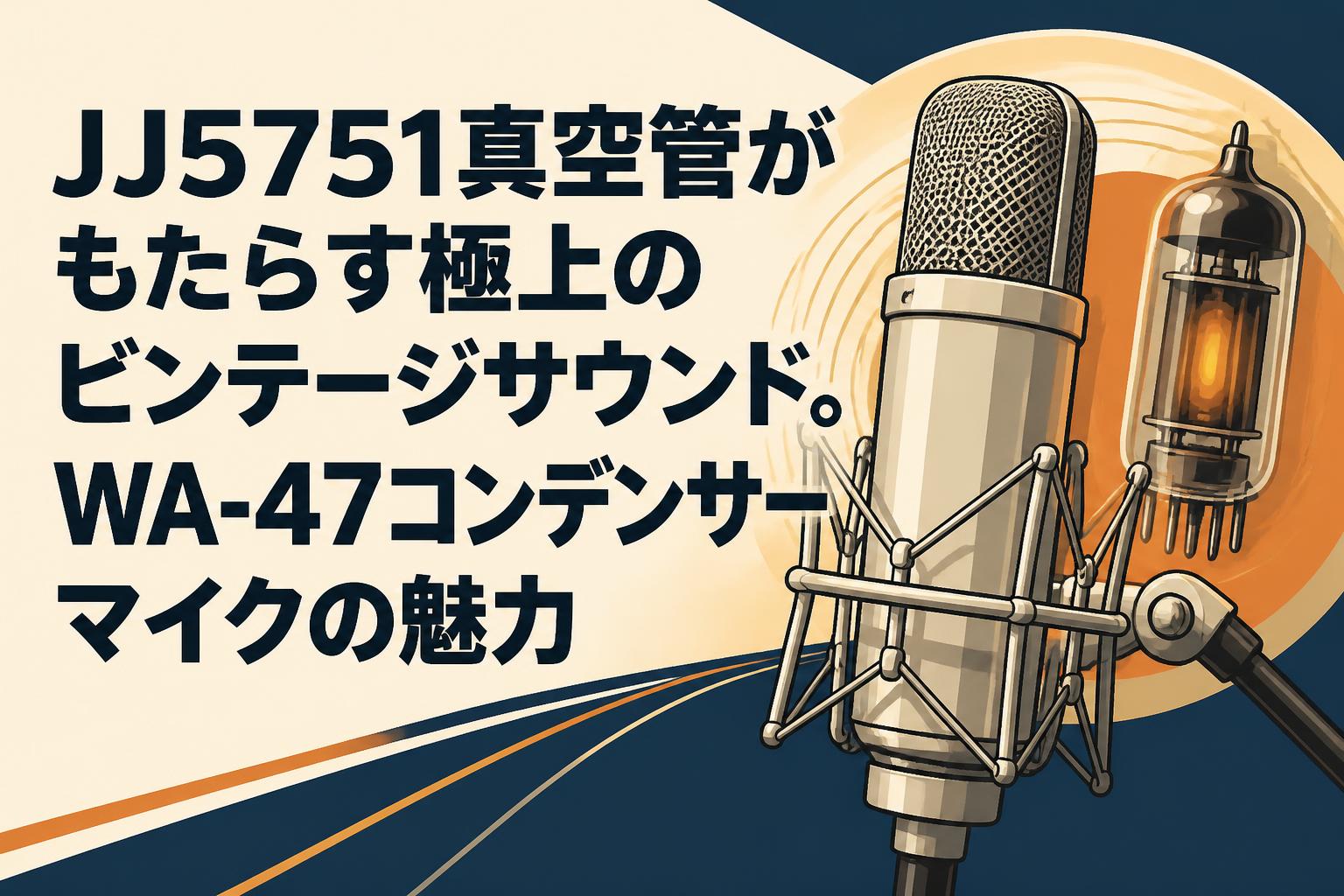 JJ5751真空管がもたらす極上のビンテージサウンド。WA-47コンデンサーマイクの魅力