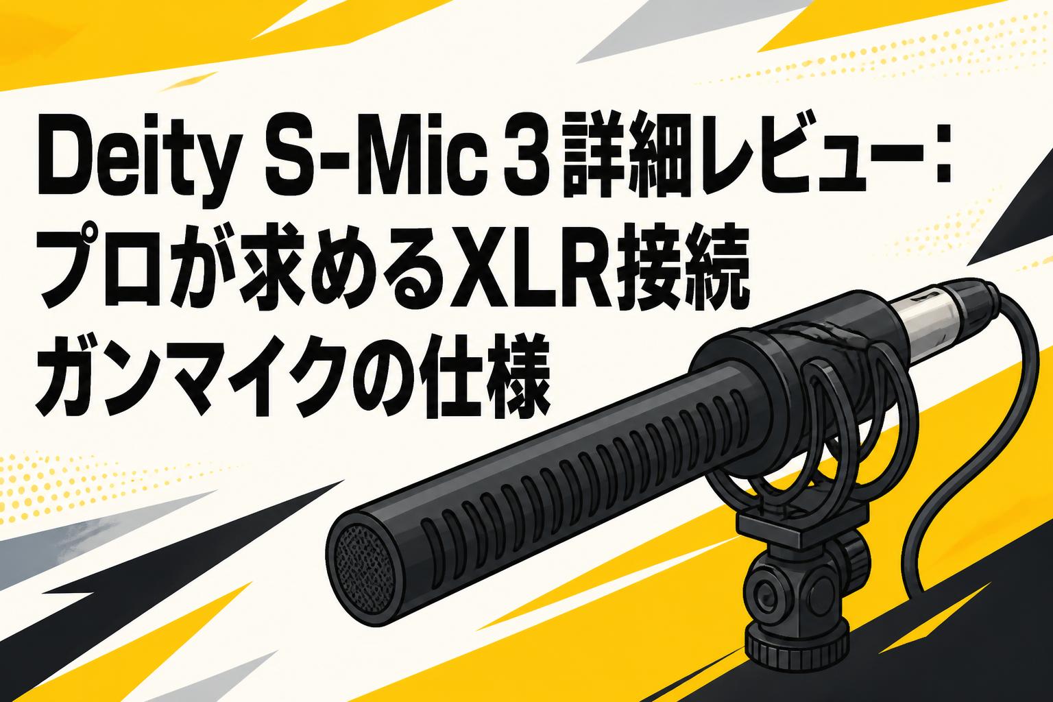 Deity S-Mic 3詳細レビュー：プロが求めるXLR接続ガンマイクの仕様