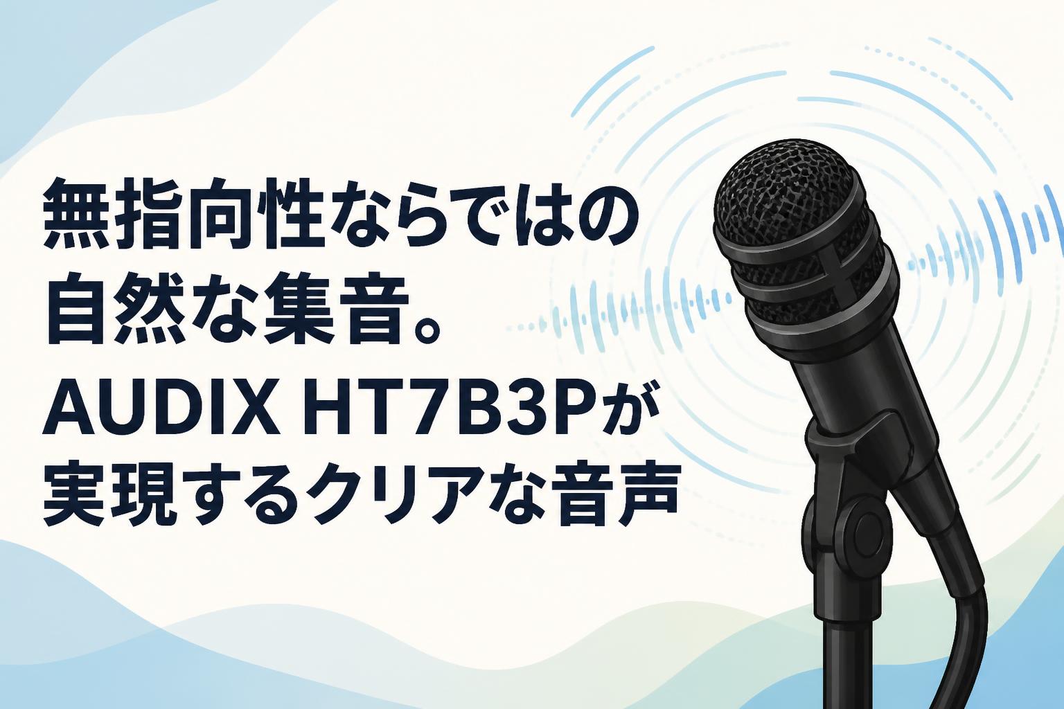 無指向性ならではの自然な集音。AUDIX HT7B3Pが実現するクリアな音声