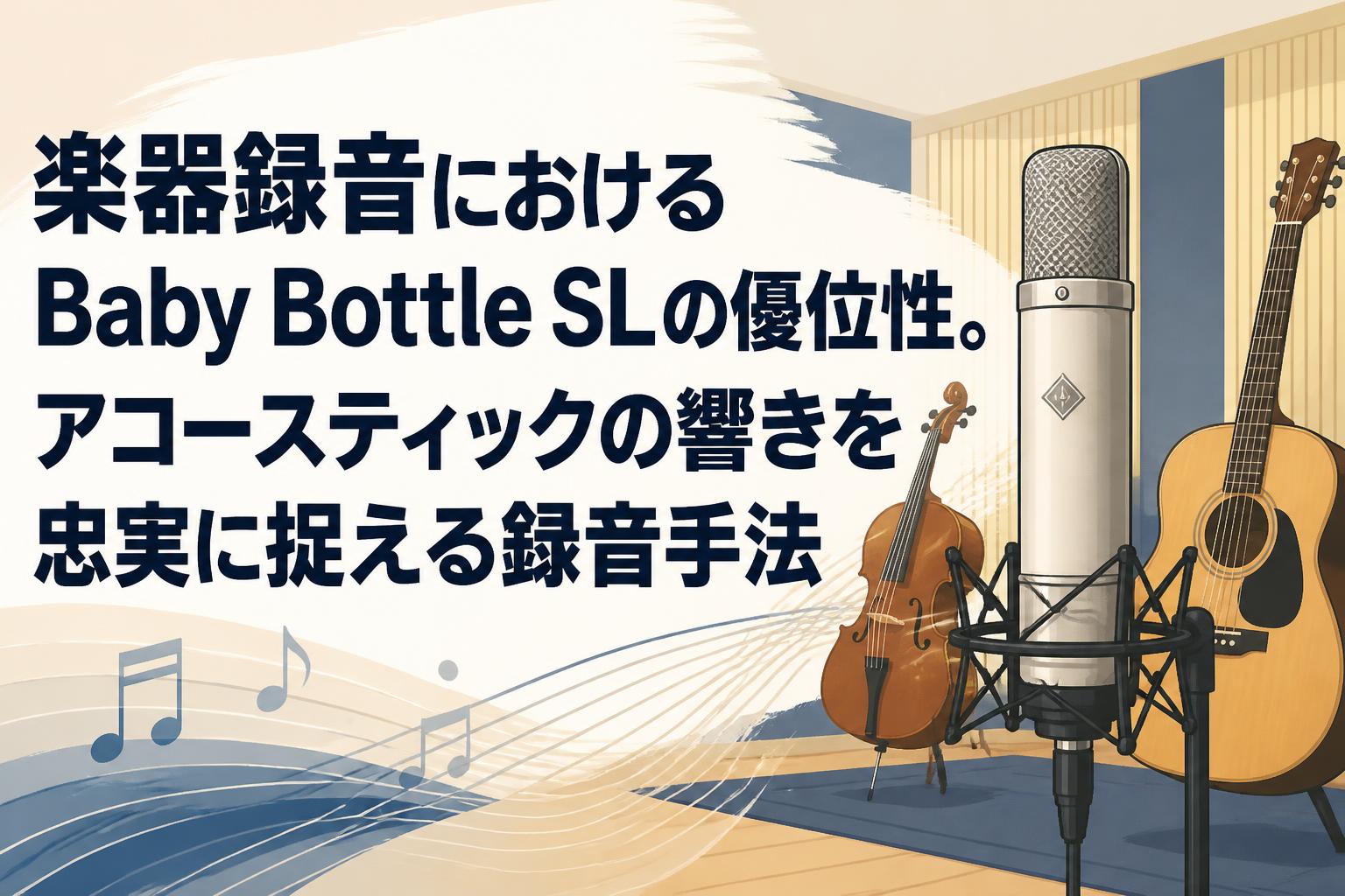 楽器録音におけるBaby Bottle SLの優位性。アコースティックの響きを忠実に捉える録音手法