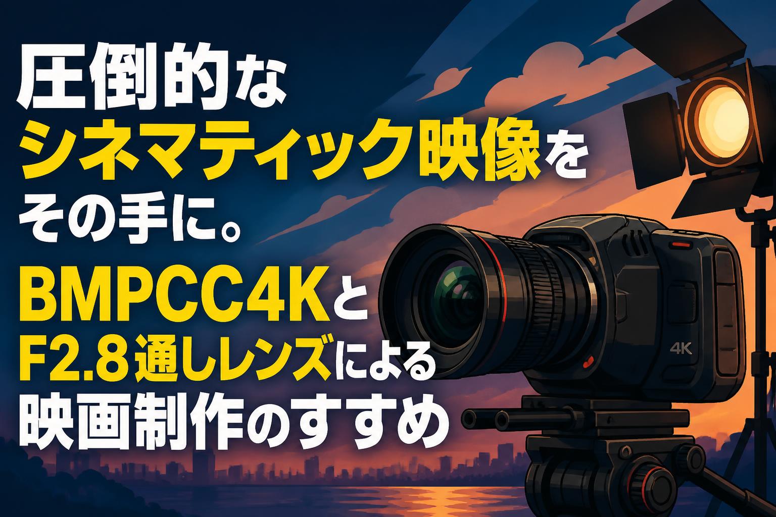 圧倒的なシネマティック映像をその手に。BMPCC4KとF2.8通しレンズによる映画制作のすすめ