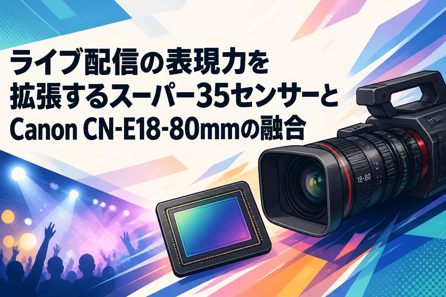 ライブ配信の表現力を拡張するスーパー35センサーとCanon CN-E18-80mmの融合