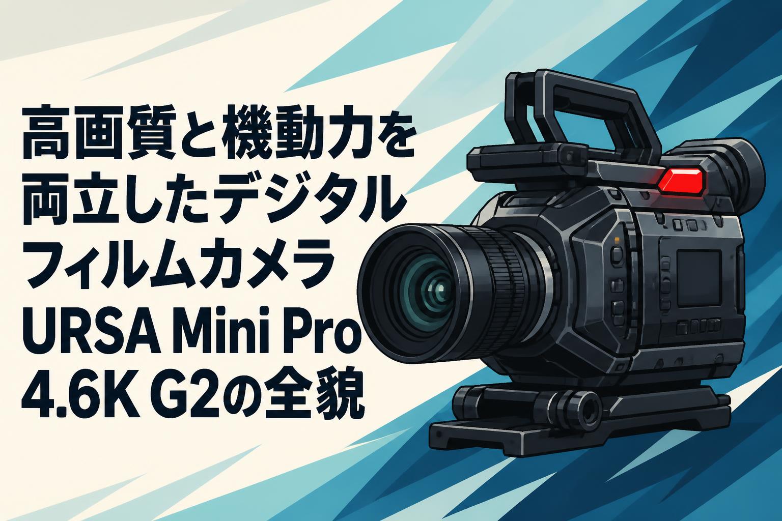 高画質と機動力を両立したデジタルフィルムカメラURSA Mini Pro 4.6K G2の全貌