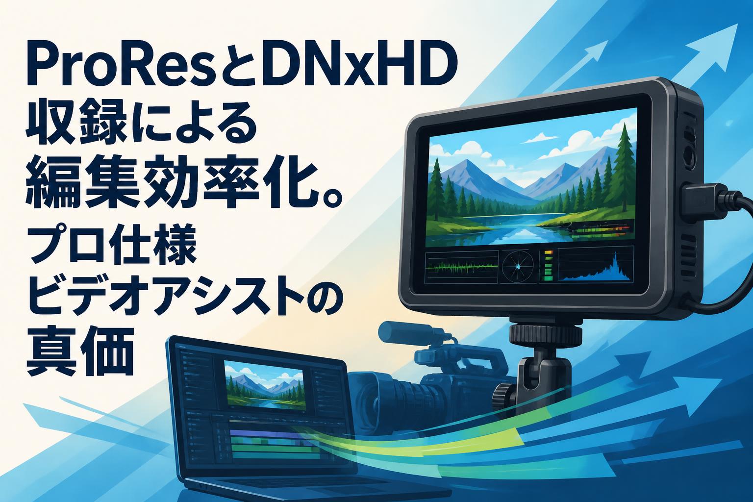 ProResとDNxHD収録による編集効率化。プロ仕様ビデオアシストの真価