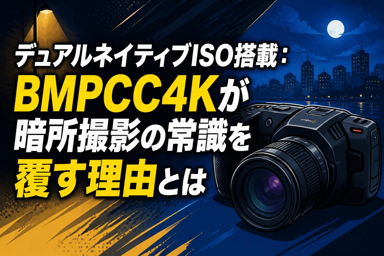 デュアルネイティブISO搭載：BMPCC4Kが暗所撮影の常識を覆す理由とは