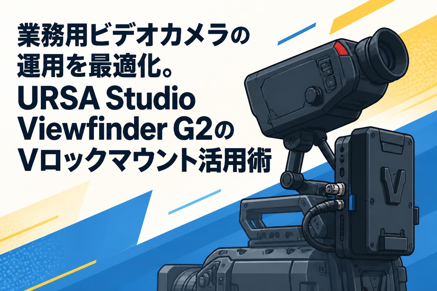 業務用ビデオカメラの運用を最適化。URSA Studio Viewfinder G2のVロックマウント活用術