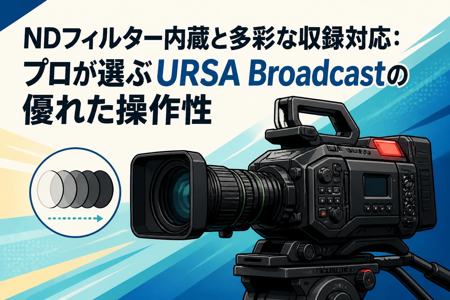 NDフィルター内蔵と多彩な収録対応：プロが選ぶURSA Broadcastの優れた操作性