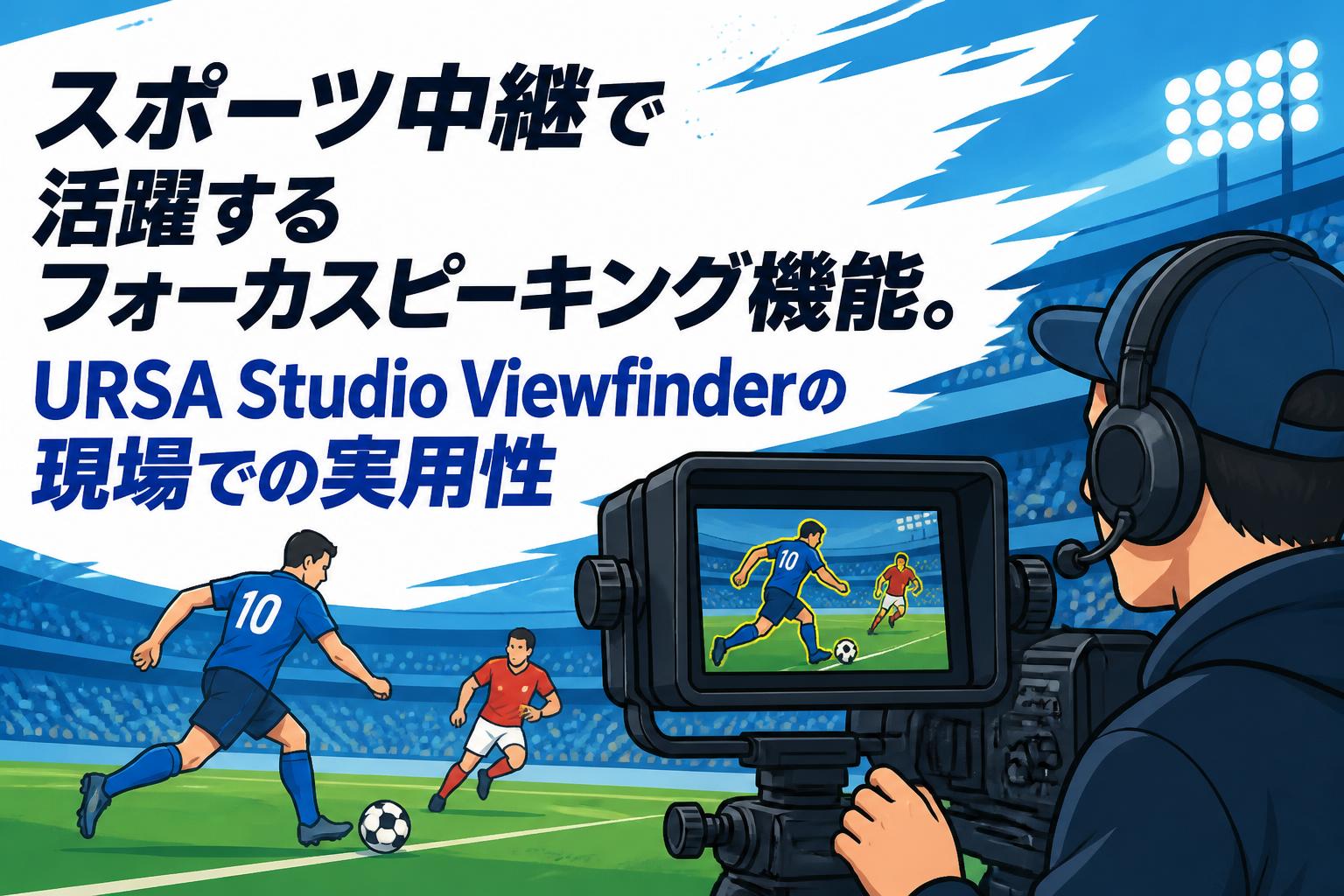 スポーツ中継で活躍するフォーカスピーキング機能。URSA Studio Viewfinderの現場での実用性