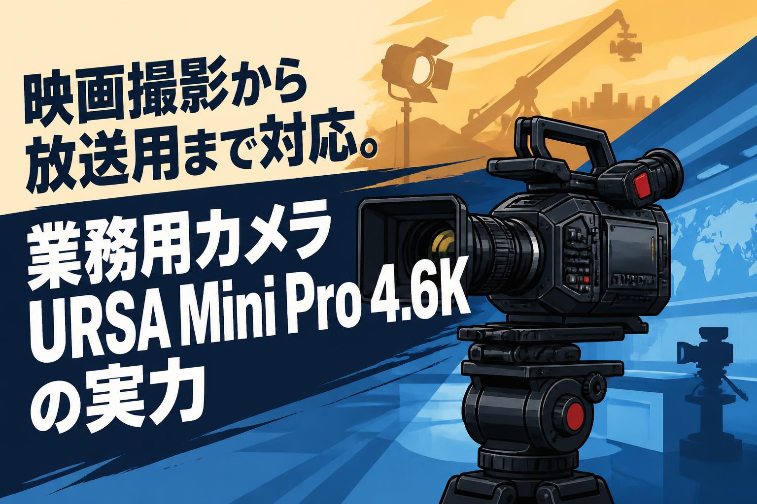 映画撮影から放送用まで対応。業務用カメラURSA Mini Pro 4.6Kの実力