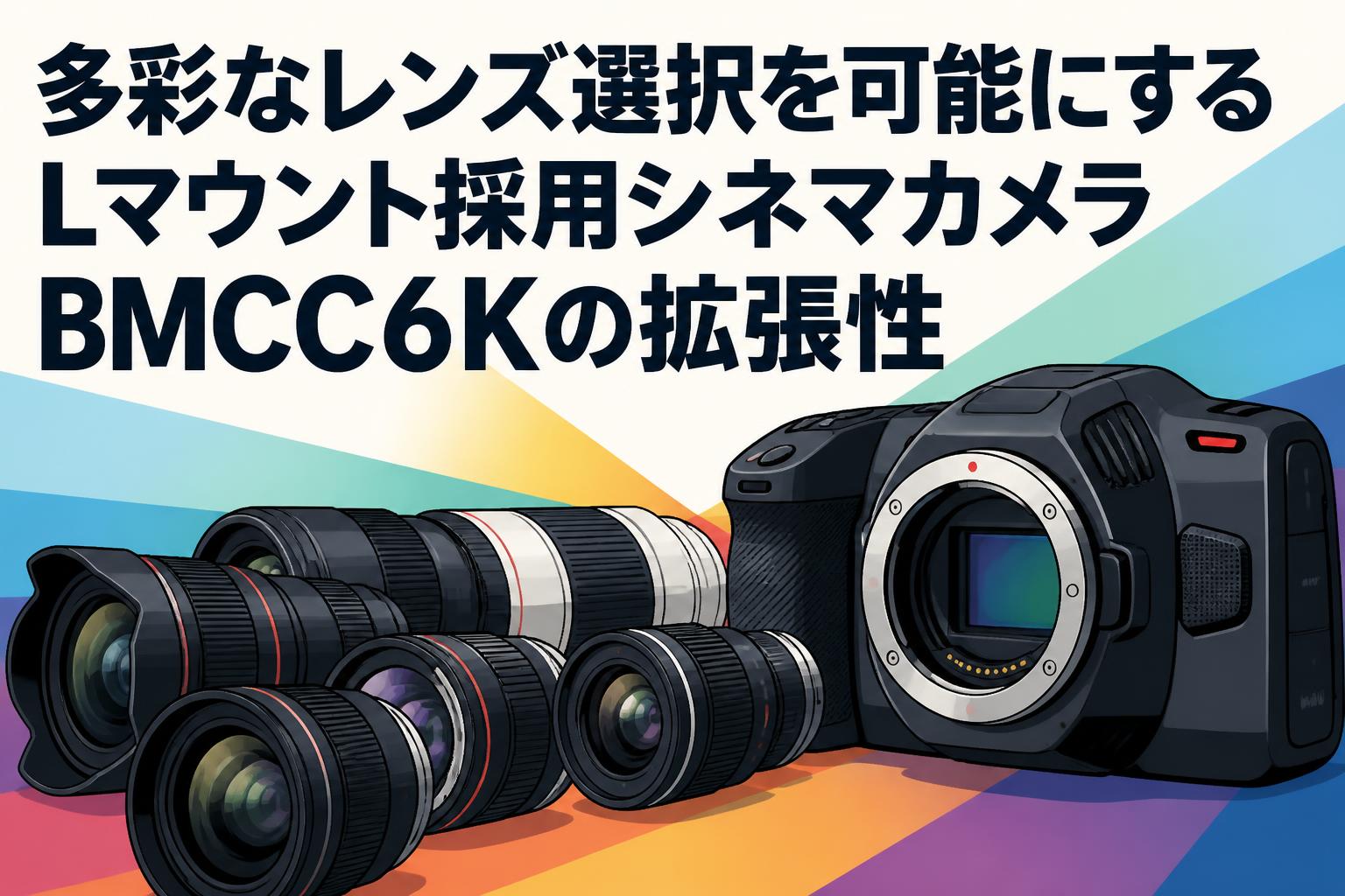 多彩なレンズ選択を可能にするLマウント採用シネマカメラBMCC6Kの拡張性