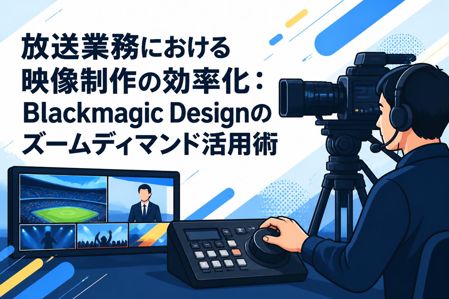 放送業務における映像制作の効率化：Blackmagic Designのズームディマンド活用術