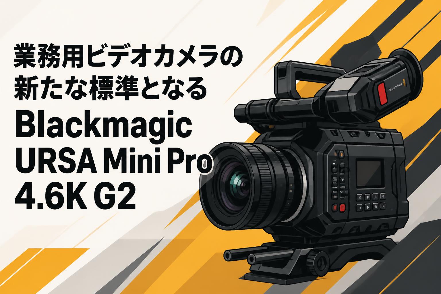 業務用ビデオカメラの新たな標準となるBlackmagic URSA Mini Pro 4.6K G2
