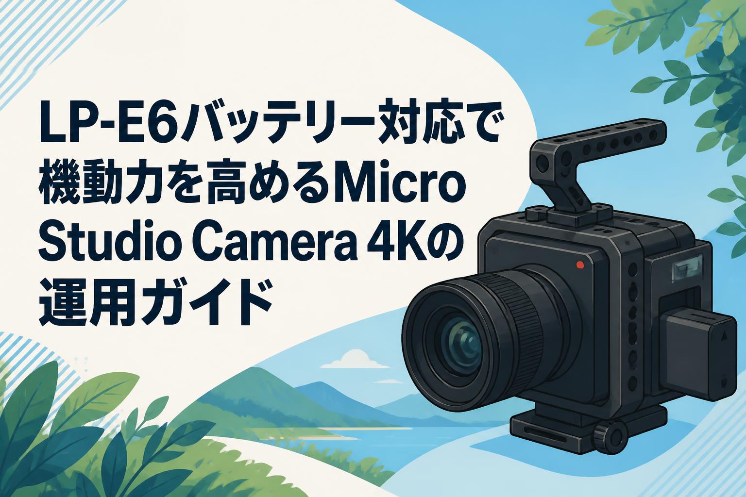 LP-E6バッテリー対応で機動力を高めるMicro Studio Camera 4Kの運用ガイド