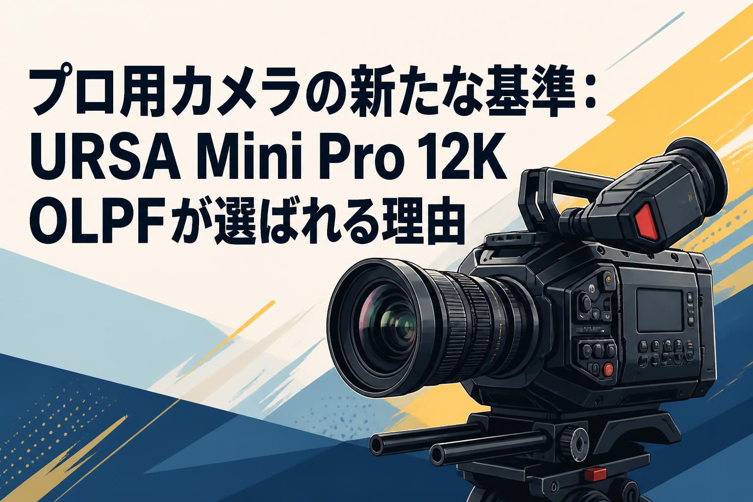 プロ用カメラの新たな基準：URSA Mini Pro 12K OLPFが選ばれる理由