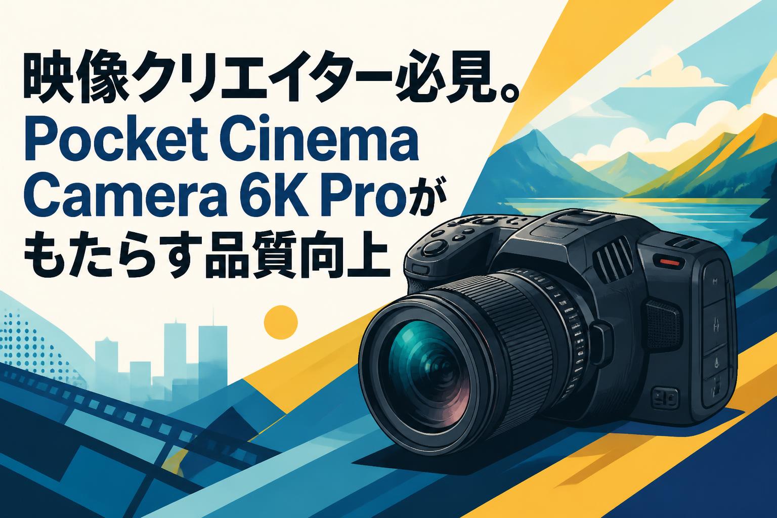 映像クリエイター必見。Pocket Cinema Camera 6K Proがもたらす品質向上