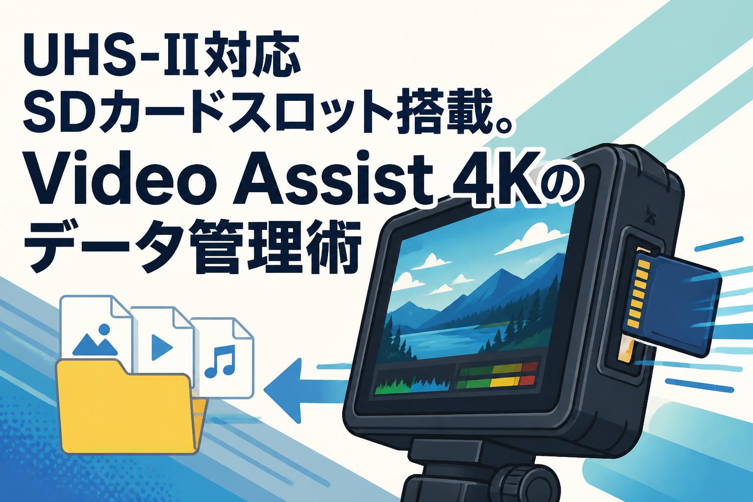 UHS-II対応SDカードスロット搭載。Video Assist 4Kのデータ管理術