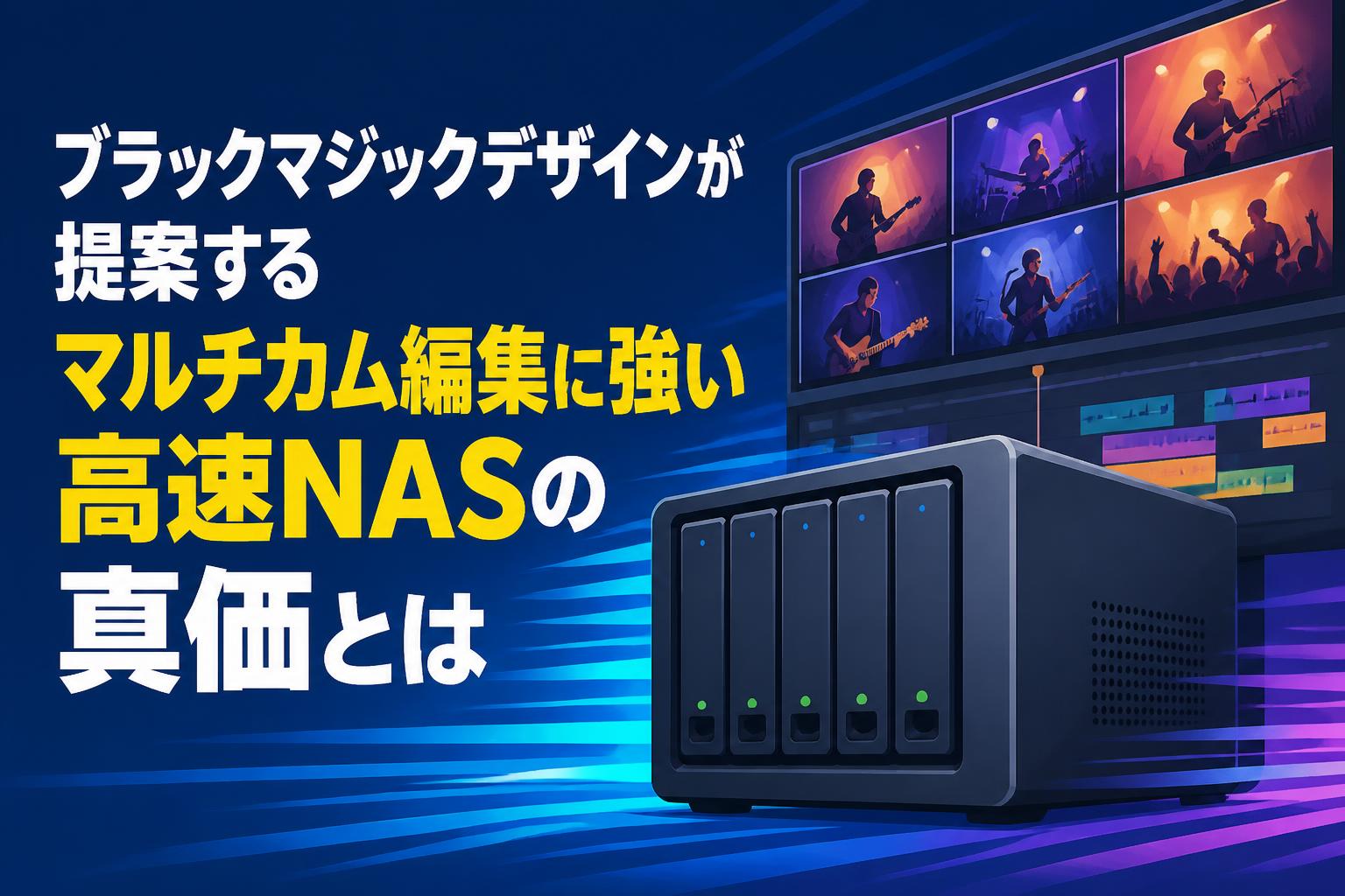 ブラックマジックデザインが提案するマルチカム編集に強い高速NASの真価とは