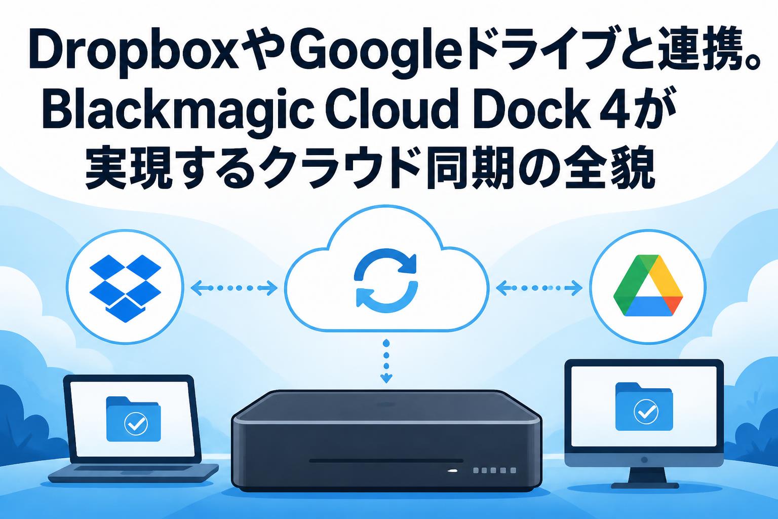 DropboxやGoogleドライブと連携。Blackmagic Cloud Dock 4が実現するクラウド同期の全貌
