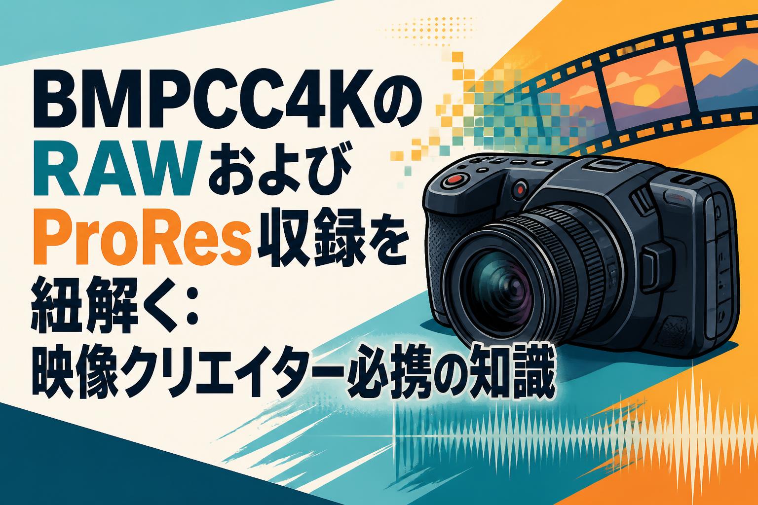 BMPCC4KのRAWおよびProRes収録を紐解く：映像クリエイター必携の知識