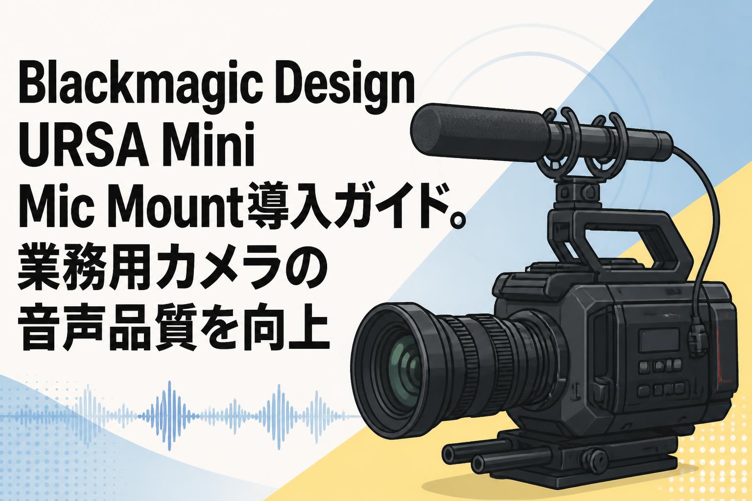 Blackmagic Design URSA Mini Mic Mount導入ガイド。業務用カメラの音声品質を向上
