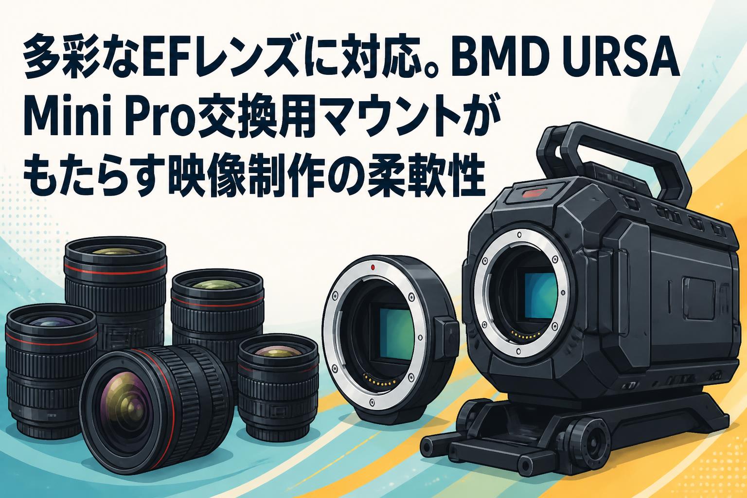 多彩なEFレンズに対応。BMD URSA Mini Pro交換用マウントがもたらす映像制作の柔軟性