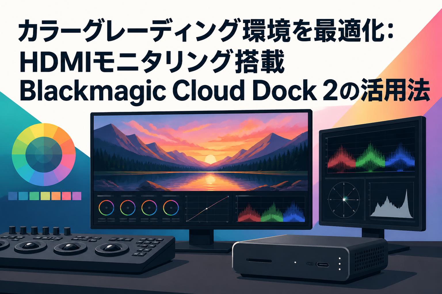カラーグレーディング環境を最適化：HDMIモニタリング搭載Blackmagic Cloud Dock 2の活用法