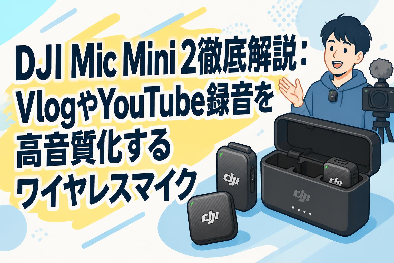 DJI Mic Mini 2徹底解説：VlogやYouTube録音を高音質化するワイヤレスマイク