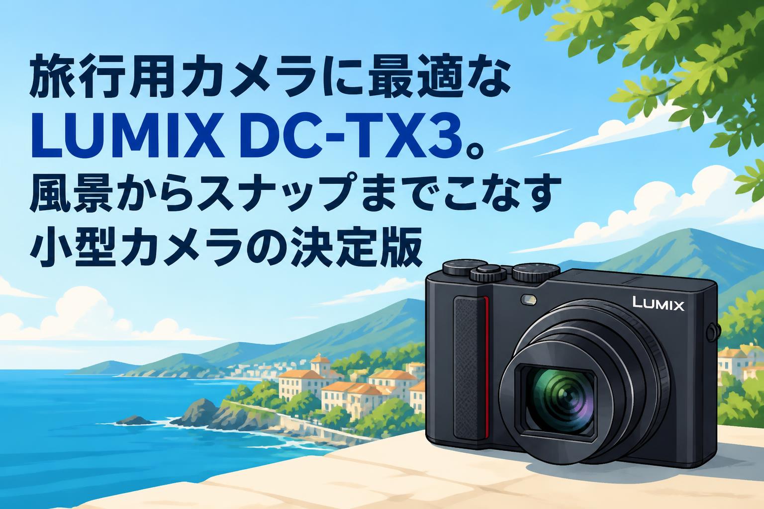 旅行用カメラに最適なLUMIX DC-TX3。風景からスナップまでこなす小型カメラの決定版