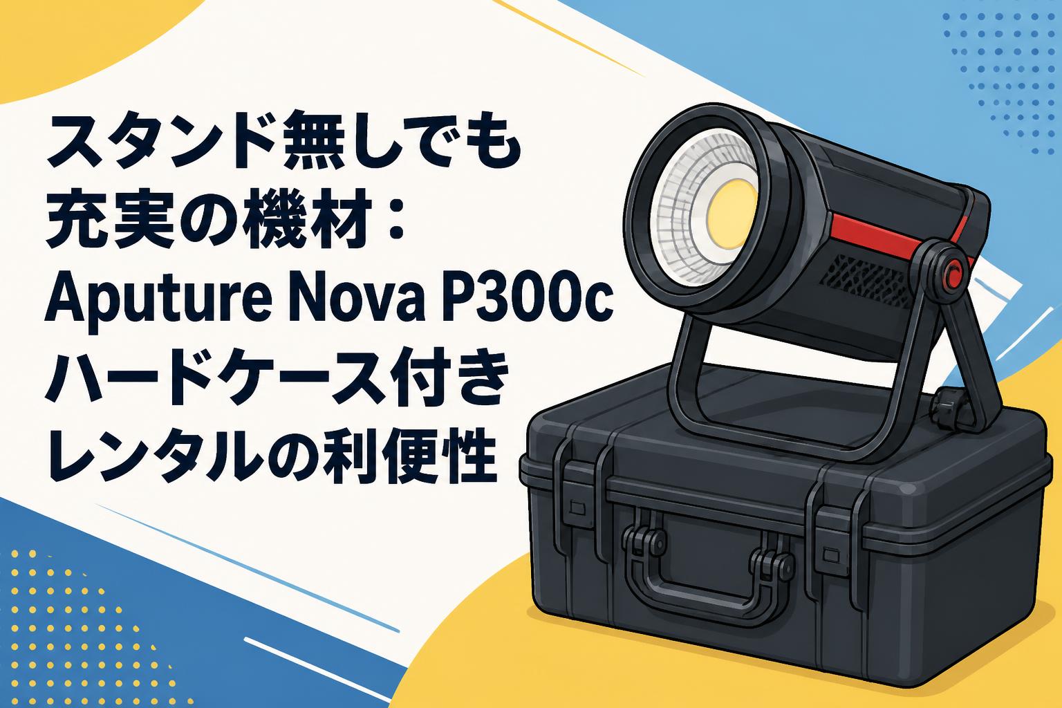 スタンド無しでも充実の機材：Aputure Nova P300cハードケース付きレンタルの利便性