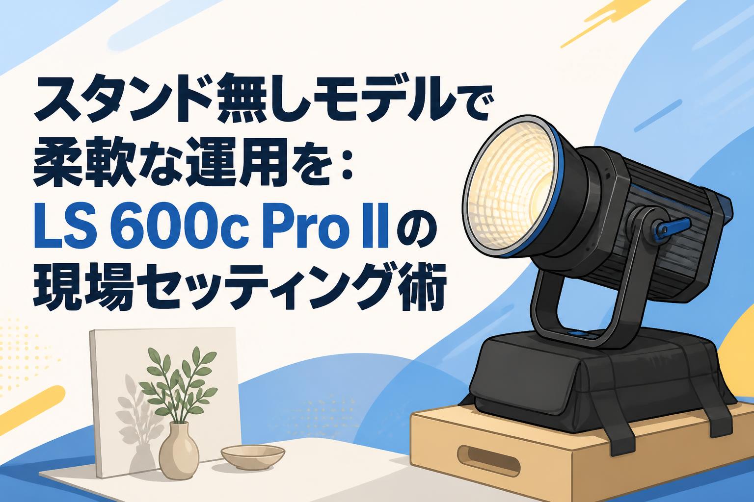スタンド無しモデルで柔軟な運用を：LS 600c Pro IIの現場セッティング術
