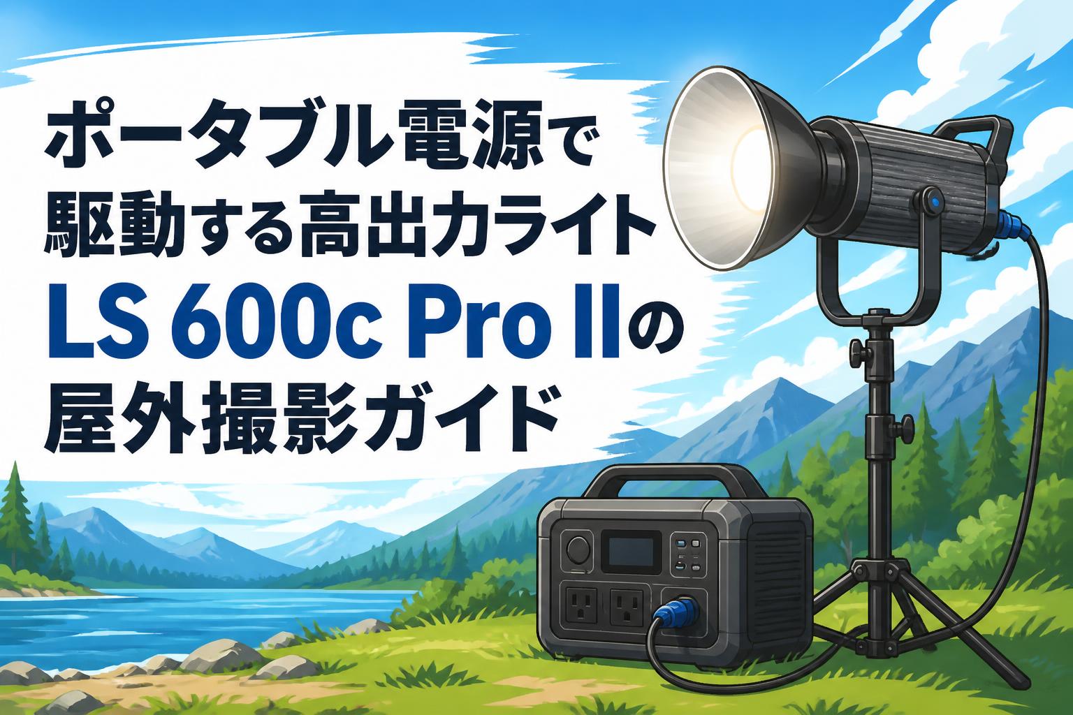 ポータブル電源で駆動する高出力ライトLS 600c Pro IIの屋外撮影ガイド