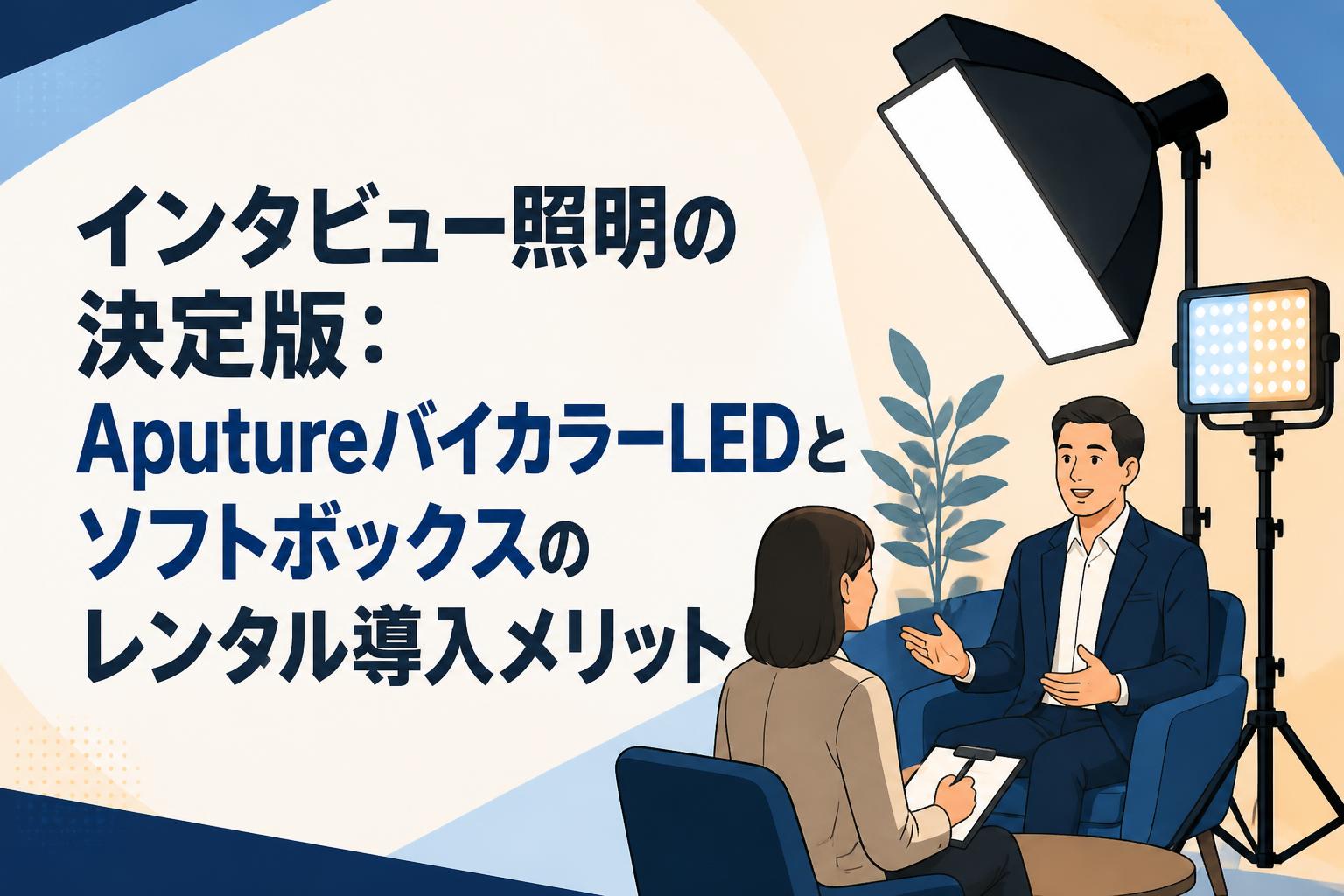 インタビュー照明の決定版：AputureバイカラーLEDとソフトボックスのレンタル導入メリット