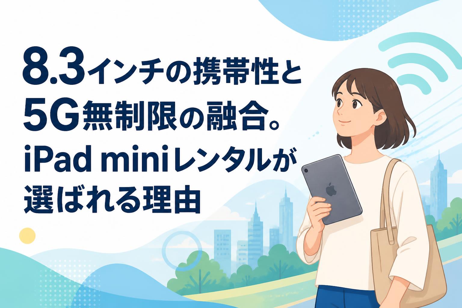 8.3インチの携帯性と5G無制限の融合。iPad miniレンタルが選ばれる理由